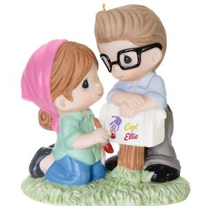 Disney/Pixar Precious Moments Up Carl and Ellie Porcelain Ornament